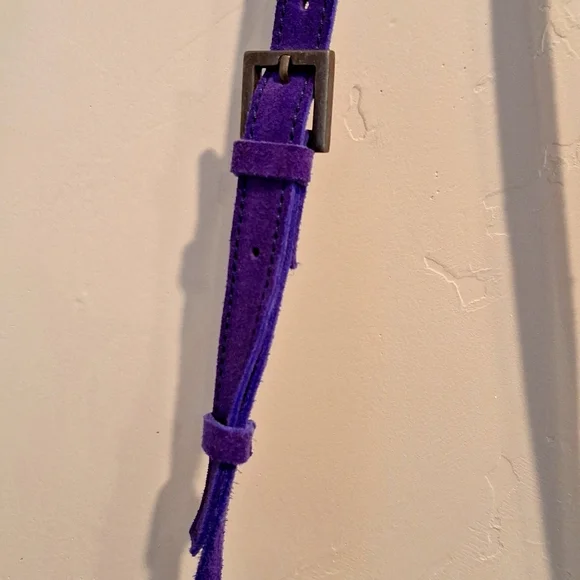 Free People Purple Crossbody 100% Cowhide Leather - Picture 3 of 6